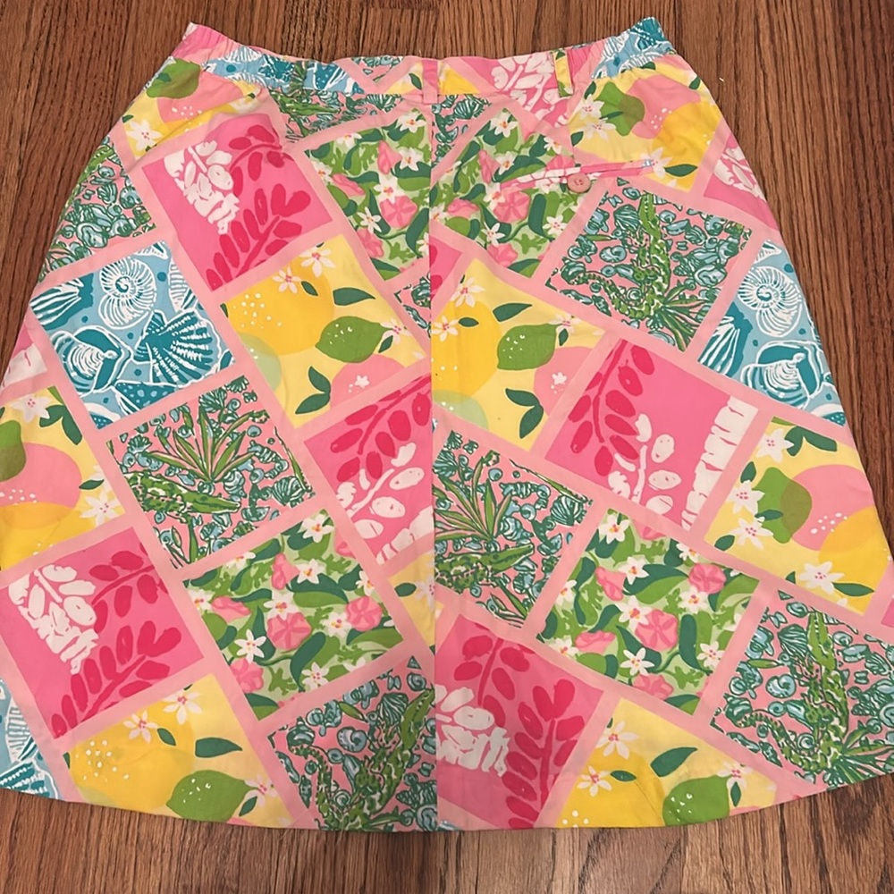 Lilly Pulitzer Tile Patch Patchwork Skirt Vintage - image 5